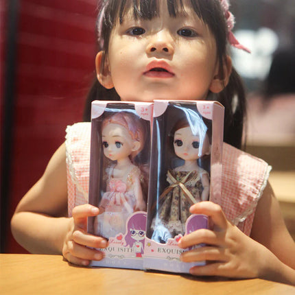 17cm BJD Princess Doll Dress-Up Set for Girls (8 Pieces)