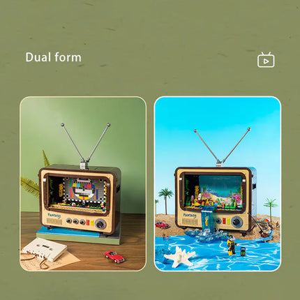 Retro TV Building Blocks for Kids' Creative Play