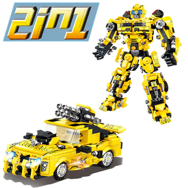 2024 2-in-1 Transforming Robot Building Set for Kids