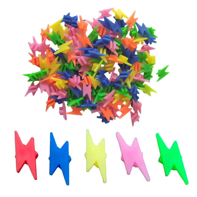 Funny live Bike Spoke Decorations Colorful Bike Wheel Spokes Plastic Clip Bead Kids Bike Accessories Fun Gifts for Kids & Adults (Lightning)