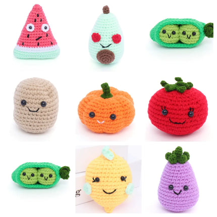 Creative Knitted Doll Toys - Watermelon, Potato, Veggies