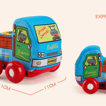 New Cartoon Fabric Toy Cars for Kids (Washable)