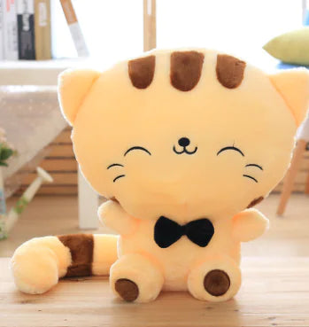 Plush Toy Big Face Cat Doll and Pillow