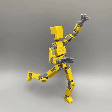 3D Printed Articulated Doll with Stand - Mechanical Toy