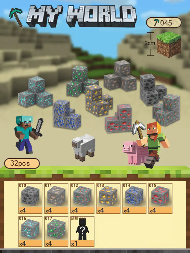 2023 New Minecraft Magnetic Building Blocks Set