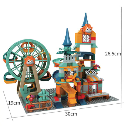 Children's Small Building Blocks Ferris Wheel Slide Set