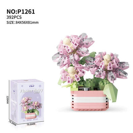 Faux Flower Series Succulent Garden Building Blocks