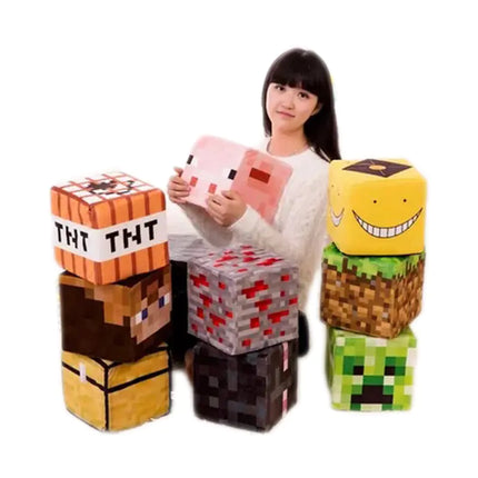 Minecraft TNT Block Plush Stool Toy and Pillow