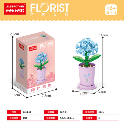 Faux Flower Series Succulent Garden Building Blocks