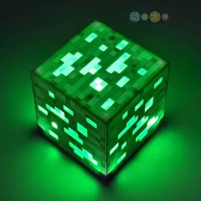 Color Changing Minecraft Lamp and Toy Sword Pickaxe