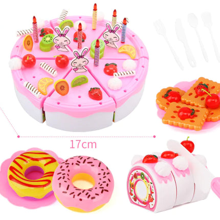 Kids Fruit Cutting Toy Set for Pretend Play Kitchen