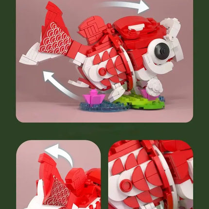 Building Blocks Ornament Doll for Blessings and Wealth