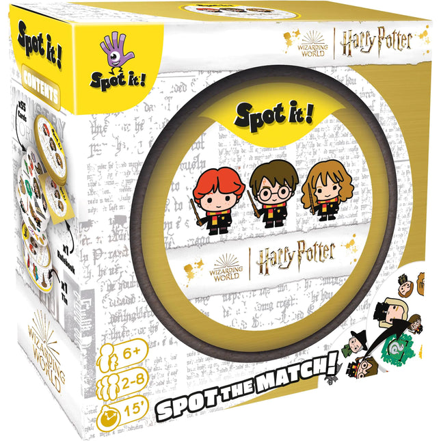 Zygomatic Spot It! Harry Potter (Eco-Blister) - Magical Wizarding World Card Game for Families! Fun Matching Game for Kids and Adults Ages 6+ 2-8 Players 15 Minute Playtime Made