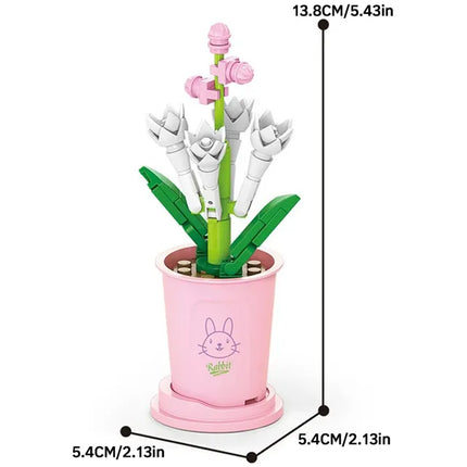 DIY Assembled Rose Bouquet Building Blocks Set