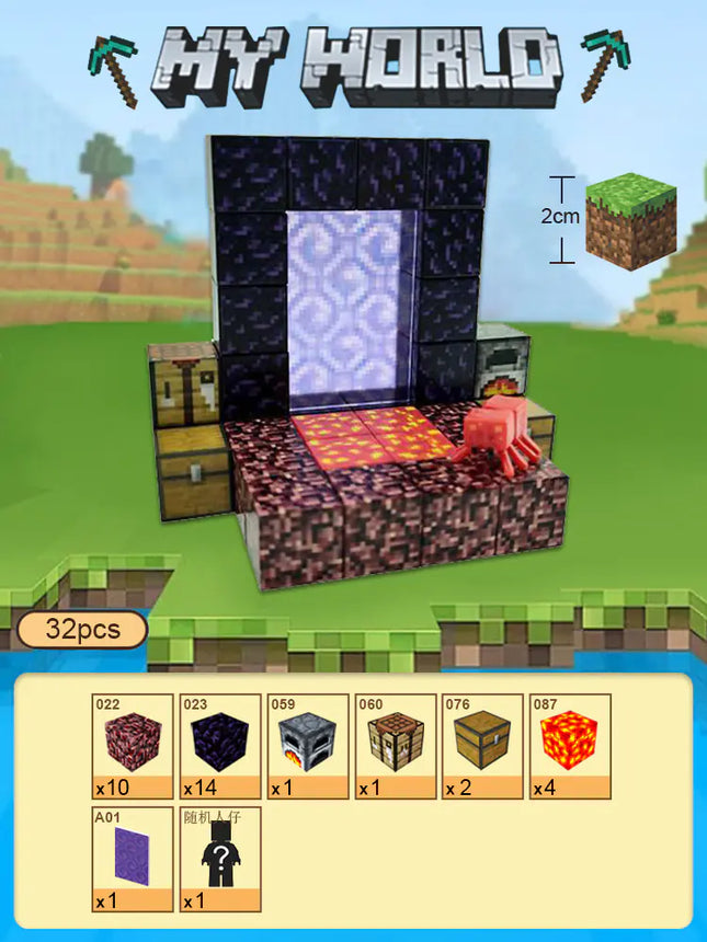 2023 New Minecraft Magnetic Building Blocks Set