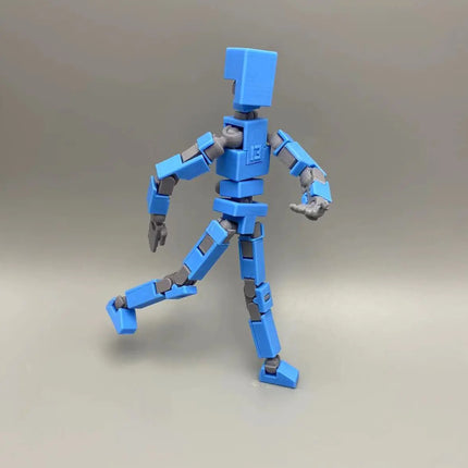 3D Printed Articulated Doll with Stand - Mechanical Toy