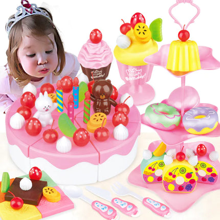 Kids Fruit Cutting Toy Set for Pretend Play Kitchen