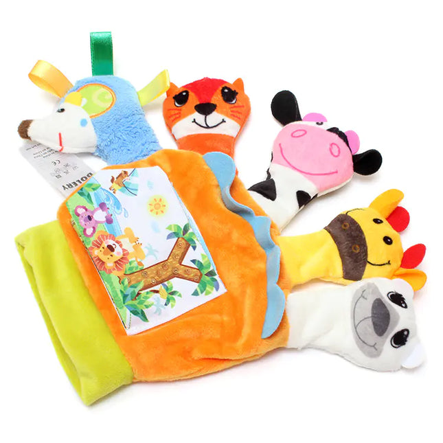 Cartoon Animal Finger Doll Rattle for Early Education