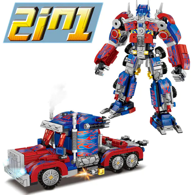 2024 2-in-1 Transforming Robot Building Set for Kids