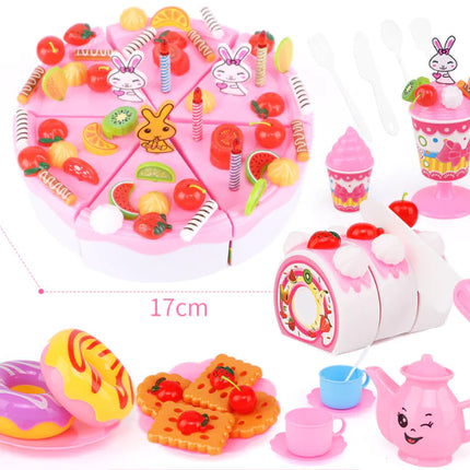 Kids Fruit Cutting Toy Set for Pretend Play Kitchen
