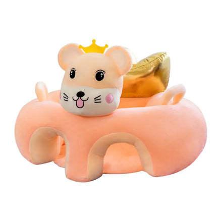 Cartoon Baby Learning Seat with Doll Plush Toy