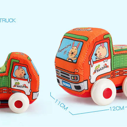 New Cartoon Fabric Toy Cars for Kids (Washable)