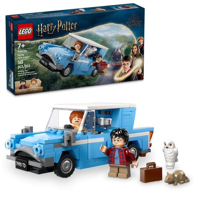 LEGO Harry Potter Flying Ford Anglia Buildable Car Toy with 2 Minifigures for Role Play Fantasy Playset for Kids Harry Potter Car Gift for Boys Girls and Any Fan Ages 7 and Up 76424