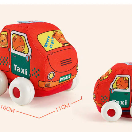 New Cartoon Fabric Toy Cars for Kids (Washable)