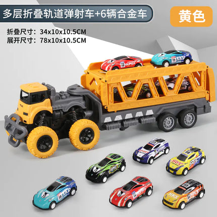 Large Transforming Truck with Storage for Boys' Toys
