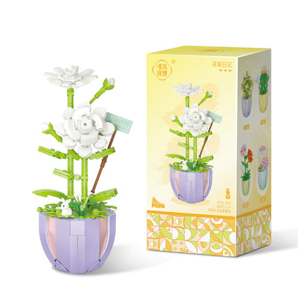 Faux Flower Series Succulent Garden Building Blocks