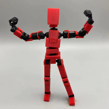 3D Printed Articulated Doll with Stand - Mechanical Toy