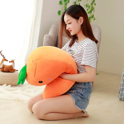 Carrot Plush Pillow with Down Cotton Filling