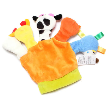 Cartoon Animal Finger Doll Rattle for Early Education