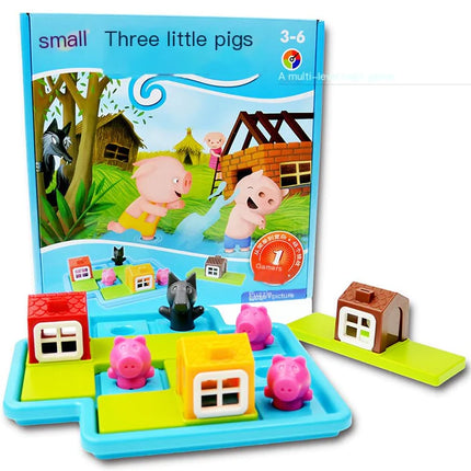 Three Little Pigs Puzzle Building Blocks for Kids
