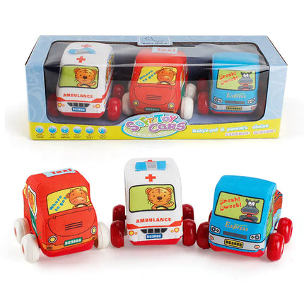 New Cartoon Fabric Toy Cars for Kids (Washable)
