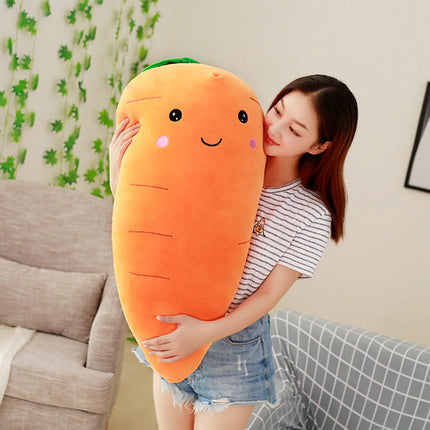 Carrot Plush Pillow with Down Cotton Filling