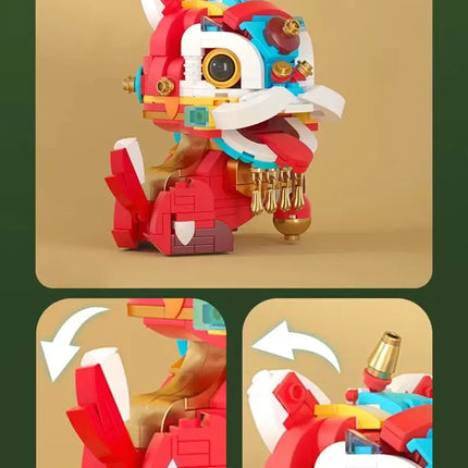 Building Blocks Ornament Doll for Blessings and Wealth