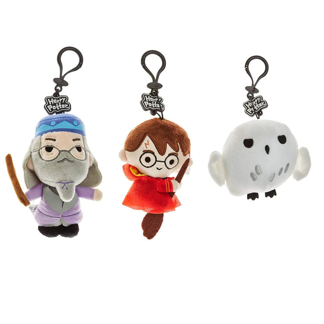 Plush Harry Potter Keychains Set – 3 Washable Polyester Figures Including Dumbledore Harry & Hedwig – Harry Potter Gifts Accessories Collectibles Party Favors Merch by PMI 4.5 in.