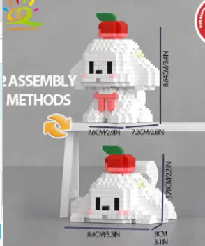 HUIQIBAO Mini Animal Building Blocks for Kids (Single)