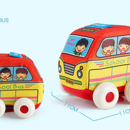 New Cartoon Fabric Toy Cars for Kids (Washable)