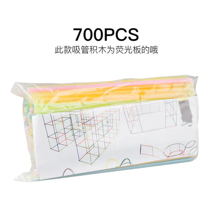 4D Space Straw Building Blocks for Creative Play