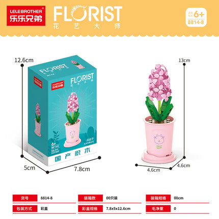 Faux Flower Series Succulent Garden Building Blocks