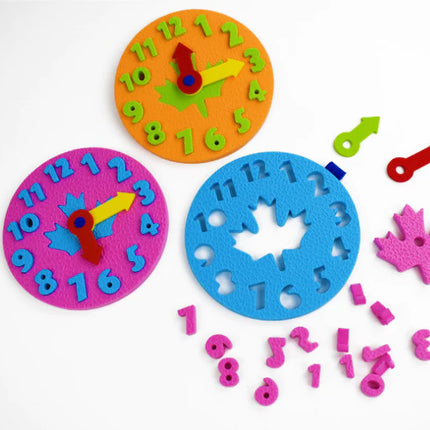 EVA Clock Puzzle Blocks for Time Learning (Gift Set)