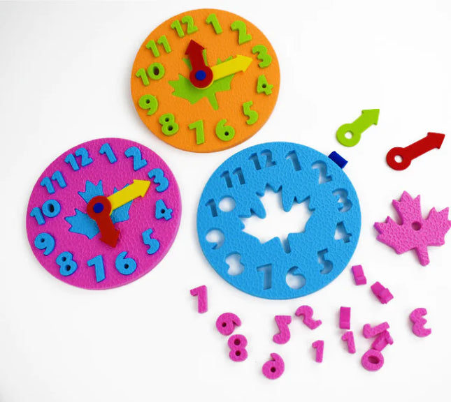 EVA Clock Puzzle Blocks for Time Learning (Gift Set)