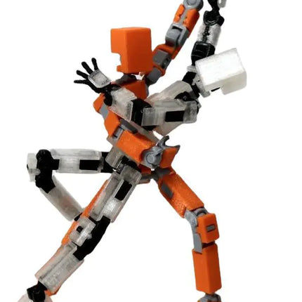 3D Printed Articulated Doll with Stand - Mechanical Toy