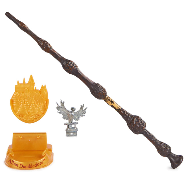 Wizarding World Harry Potter 12-inch Magical Collector Albus Dumbledore Wand with Stand & Die-cast Icon Magical Creatures Series