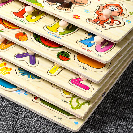 Mushroom Puzzle Board for Kids - Montessori Wooden Toy