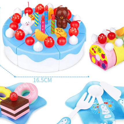 Kids Fruit Cutting Toy Set for Pretend Play Kitchen