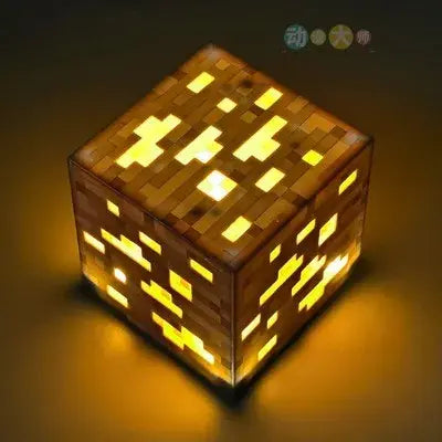 Color Changing Minecraft Lamp and Toy Sword Pickaxe
