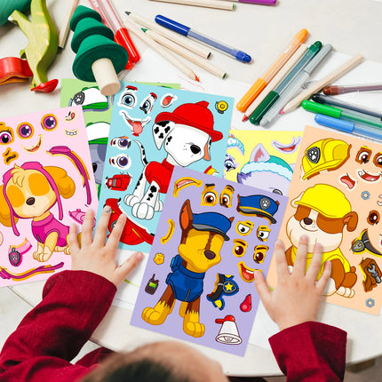6-Pack DIY Face Swap Stickers for Kids Puzzles